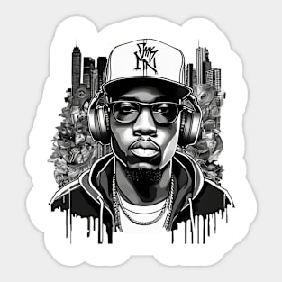 hip hop artwork Sticker